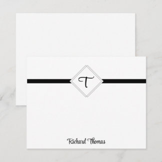 Name and Initial Personalised Note Cards 