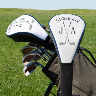 Name And Initials Monogrammed Golf Head Cover