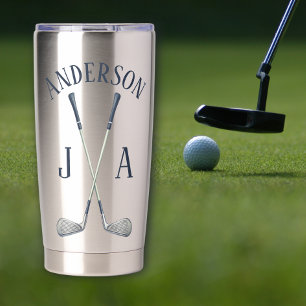 Name And Initials Monogrammed  Insulated Tumbler