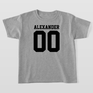Name and Jersey Number Front Back T-Shirt
