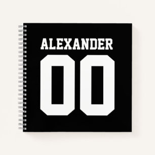 Name and Jersey Number Notebook