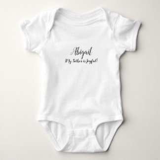 Name and Meaning (Abigail) Baby Bodysuit