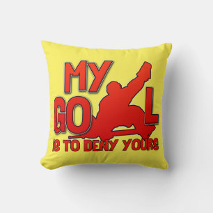 Name And Number Hockey Goalie Quote Cushion