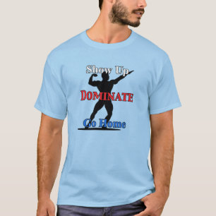 Name and Number on Back Dominate Bodybuilding T-Shirt