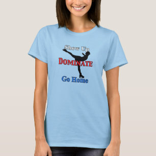 Name and Number on Back Serious Figure Skater T-Shirt