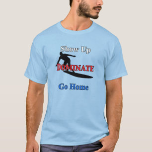Name and Number on Back Serious Surfer T-Shirt