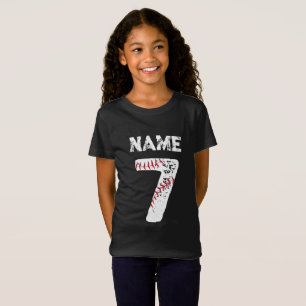 Name and Numbered 7 Baseball, Baseball Team T-Shirt