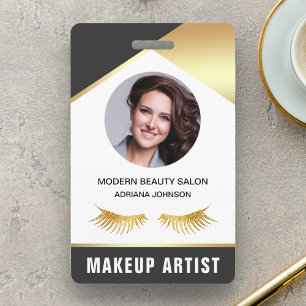 Name and Photo Beauty Salon Makeup Artist ID Card Badge