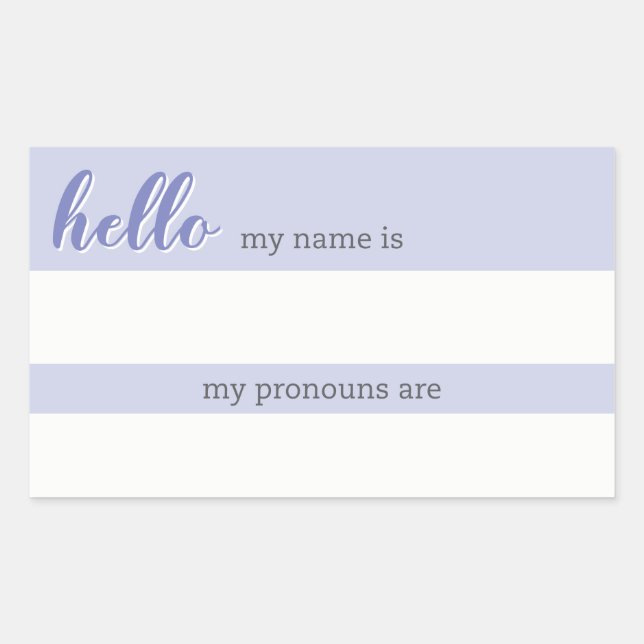 Name and Pronoun Tag – Lilac (Front)