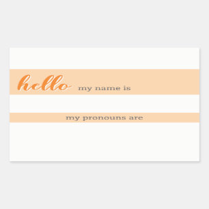 Name and Pronoun Tag – Orange