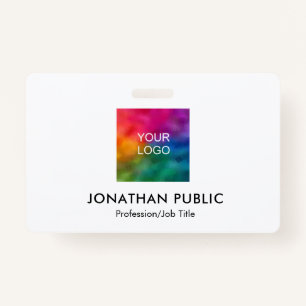 Name And Title Employee Photo Business Logo ID ID Badge