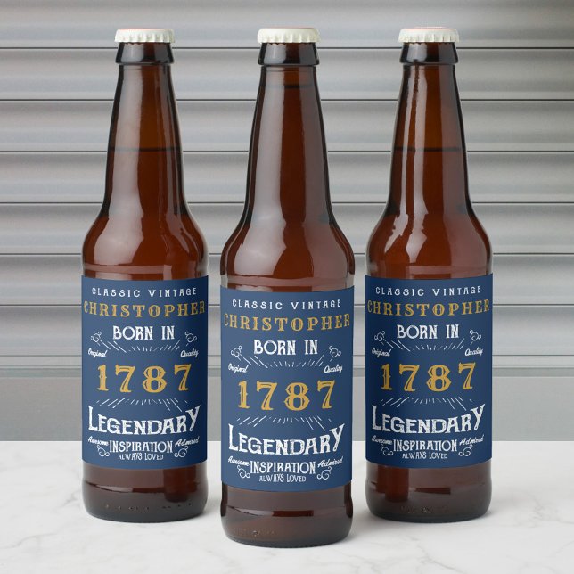 Name And Year Birthday Beer Beer Bottle Label (Creator Uploaded)