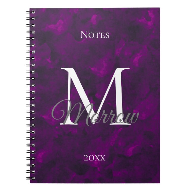 Name and Year Monogrammed  Notebook (Front)