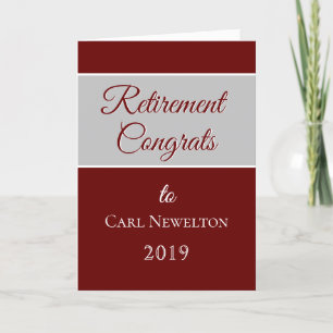 Name and year Retirement  card