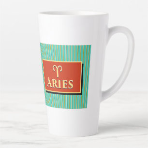 Name and Zodiac sign Barbara Aries Latte Mug