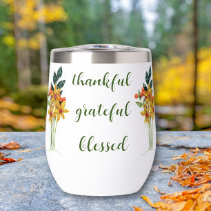 Name, Autumn Paper Quilled Flowers 11oz White