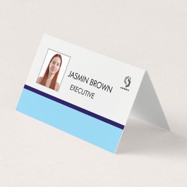 Name Badge Card & Custom QR Code Employee (Front)
