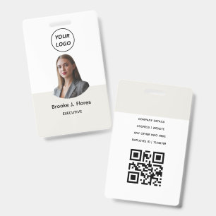 Name Badge Card   Custom QR Code Employee ID Badge