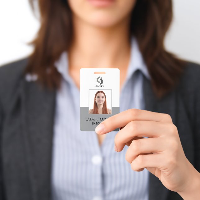 Name Badge Card & Custom QR Code Employee ID Badge (Presented)