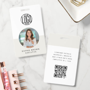 Name Badge Card   Custom QR Code Employee ID Badge