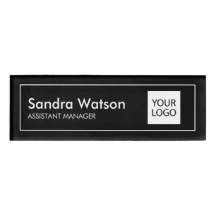 Name Badge Magnet Custom Logo   Employee Staff
