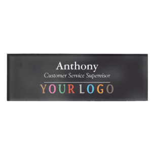 Name Badge Magnet Custom Logo Employee Staff Large