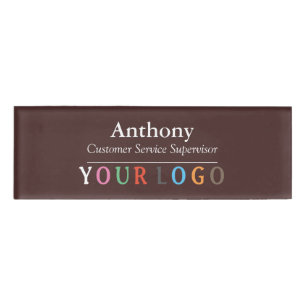 Name Badge Magnet Custom Logo Employee Staff Large