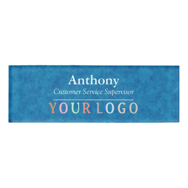 Name Badge Magnet Custom Logo Employee Staff Large (Front)