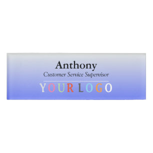 Name Badge Magnet Custom Logo Employee Staff Large