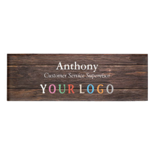 Name Badge Magnet Custom Logo Employee Staff Large