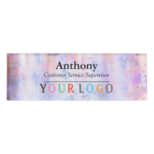 Name Badge Magnet Custom Logo Employee Staff Large