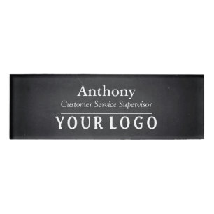 Name Badge Magnet Custom Logo Employee Staff Large