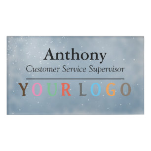 Name Badge Magnet Custom Logo Employee Staff Large