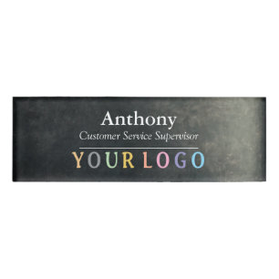 Name Badge Magnet Custom Logo Employee Staff Large