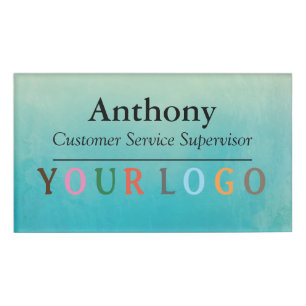 Name Badge Magnet Custom Logo Employee Staff Large