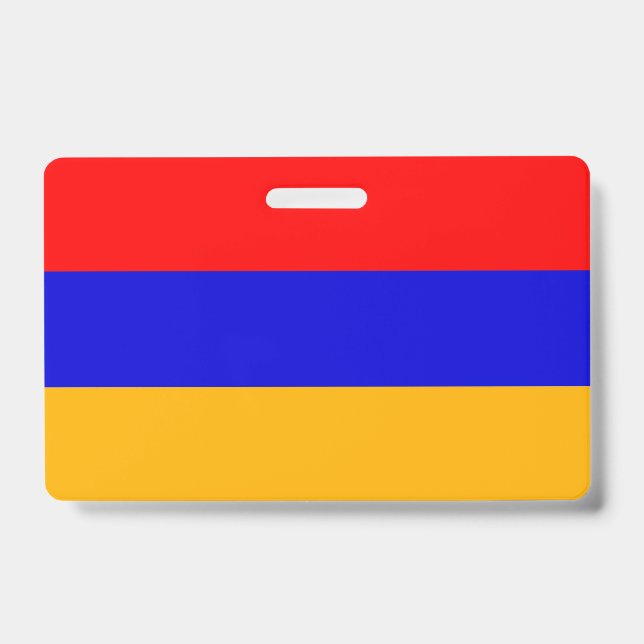 Name Badge with flag of Armenia ID Badge (Front)