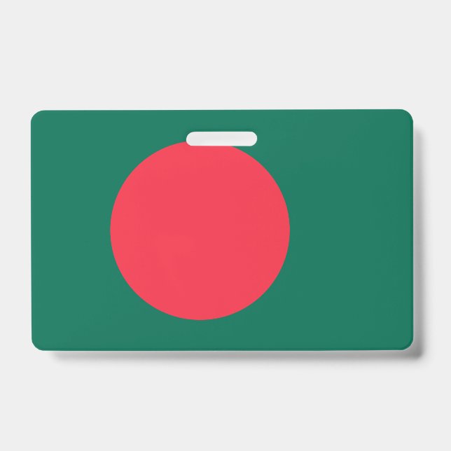 Name Badge with flag of Bangladesh ID Badge (Front)