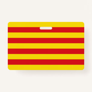 Name Badge with flag of Catalonia ID Badge