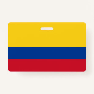 Name Badge with flag of Colombia ID Badge