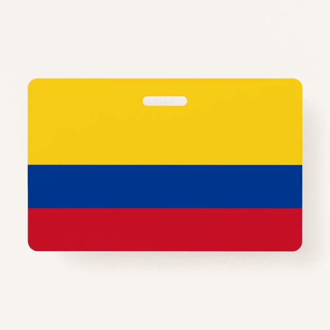 Name Badge with flag of Colombia ID Badge (Front)