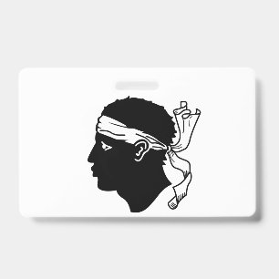 Name Badge with flag of Corsica, France ID Badge