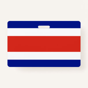 Name Badge with flag of Costa Rica ID Badge