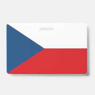 Name Badge with flag of Czechia ID Badge