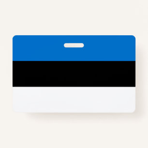 Name Badge with flag of Estonia ID Badge