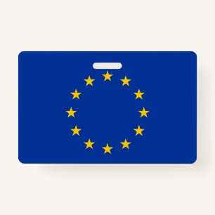 Name Badge with flag of European Union ID Badge