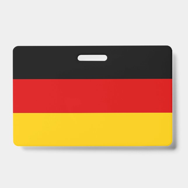 Name Badge with flag of Germany ID Badge (Front)