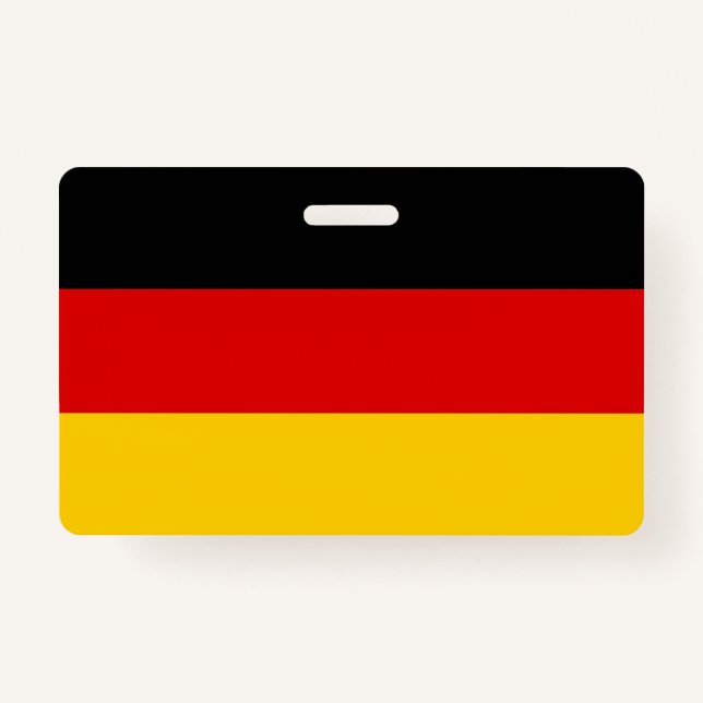Name Badge with flag of Germany ID Badge (Front)