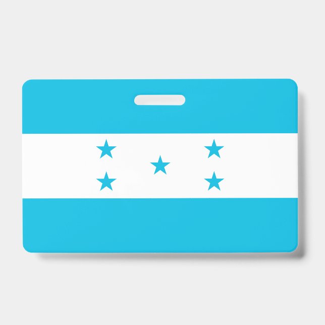 Name Badge with flag of Honduras ID Badge (Front)