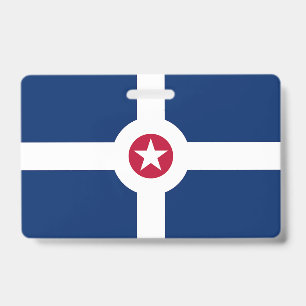 Name Badge with flag of Indianapolis City ID Badge