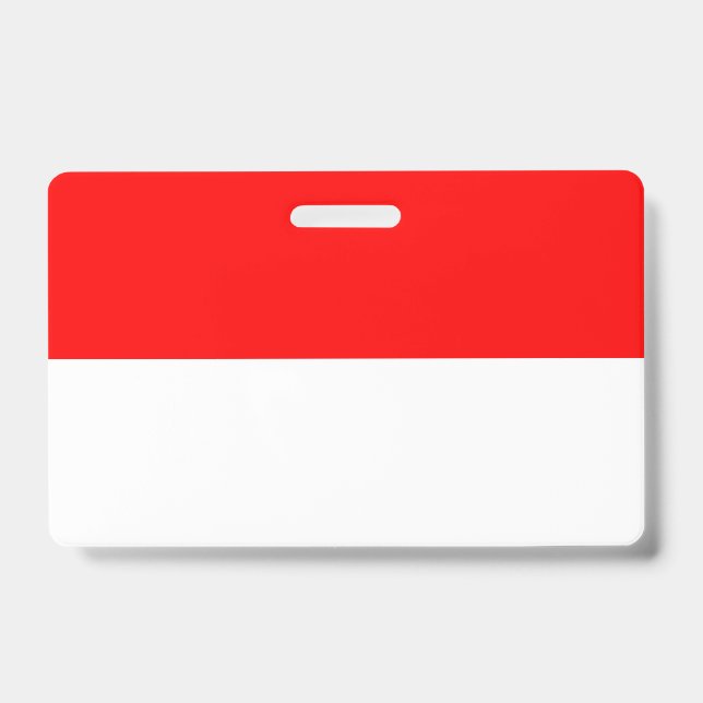 Name Badge with flag of Indonesia ID Badge (Front)